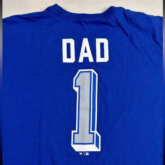 Fanatics Los Angeles Dodgers Team #1 Dad Graphic Blue SS T-Shirt Men’s Size XL - Picture 5 of 8